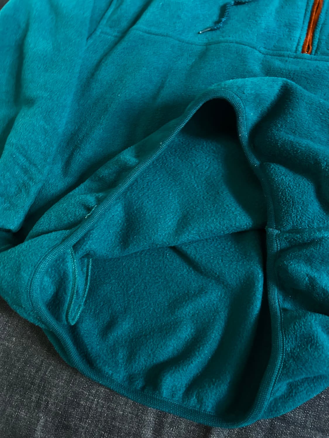 90~00s 쿼터집 풀오버 플리스 틸 컬러 상품이미지6