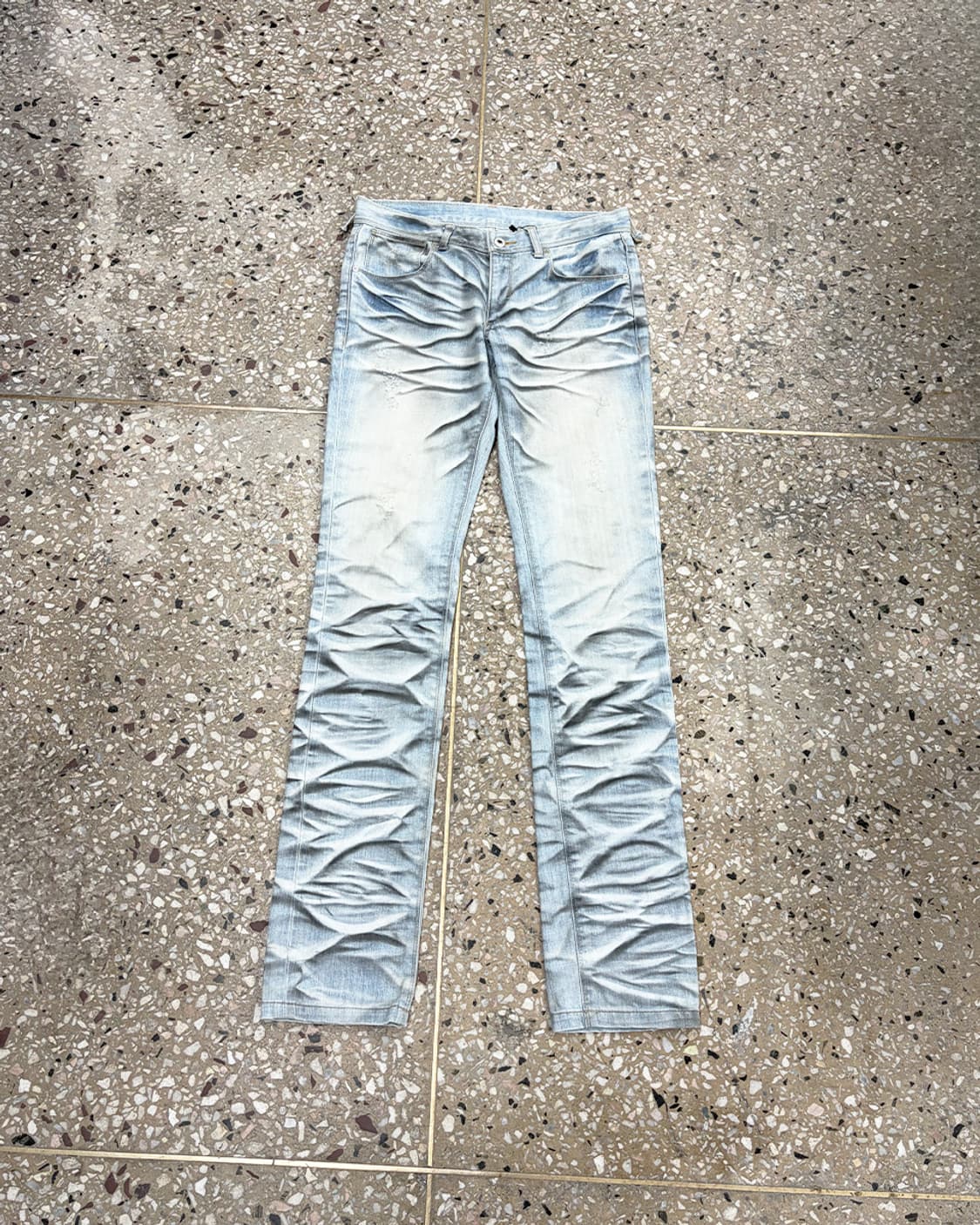 닐바렛 링클 워시 데님 팬츠 상품이미지1