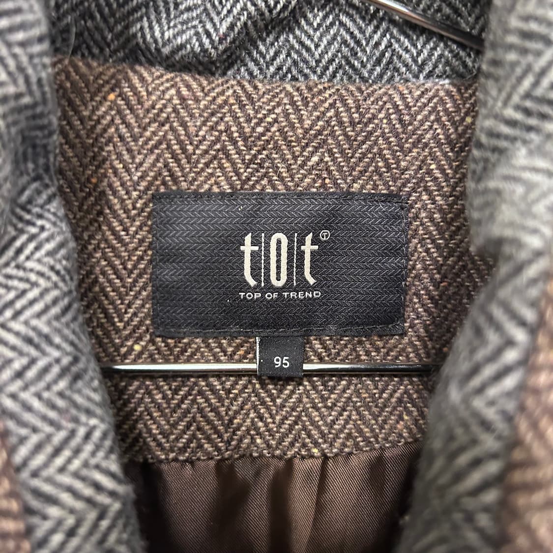 TOT 울 해링본 포켓 누빔 패딩 베스트 상품이미지3