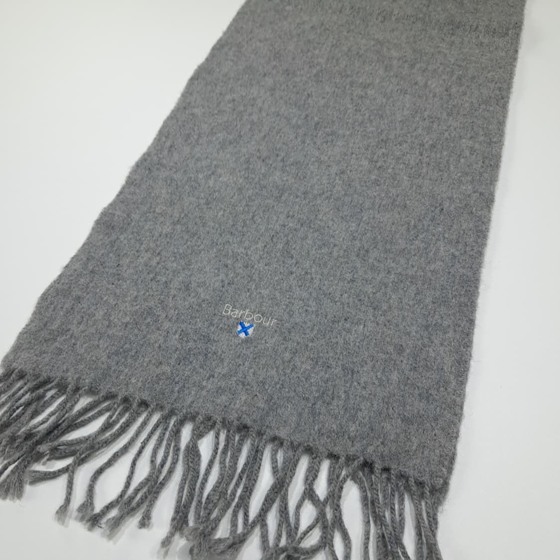 MX617 바버 램스울 솔타이어자수 헤더그레이 머플러 목도리 상품이미지6