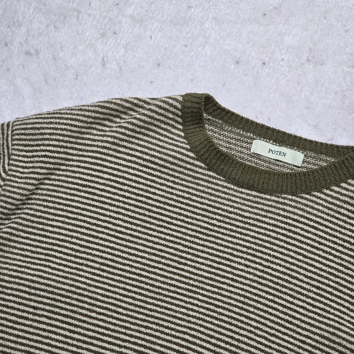 그린 단가라 스프라이프 니트 상품이미지2