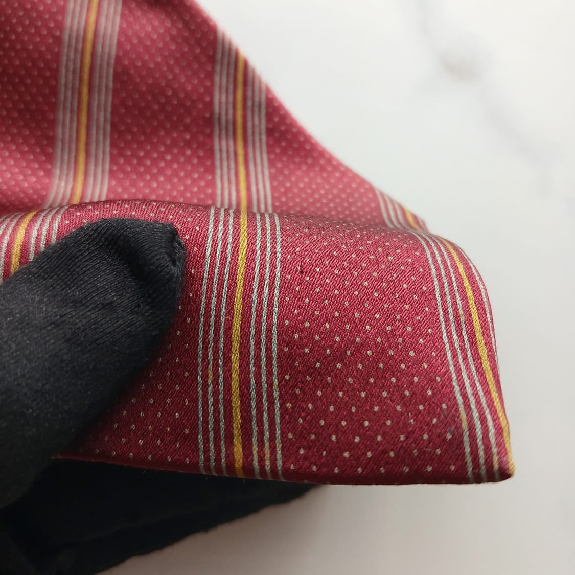 조르지오 아르마니 실크 버건디 넥타이 9.3cm A등급 A18763
 상품이미지8