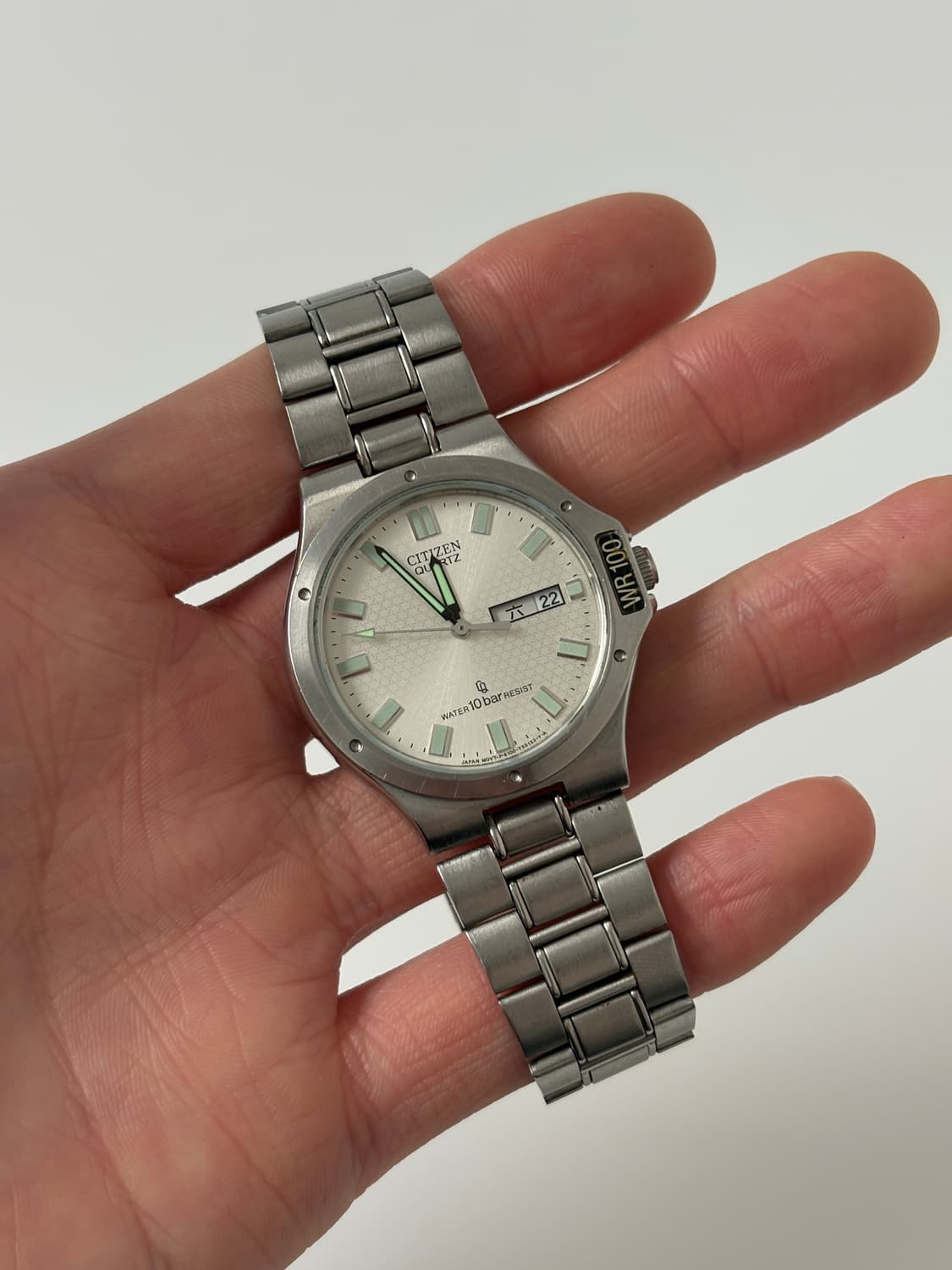 빈티지 시계 1990년대 실버 쿼츠 남성 상품이미지1