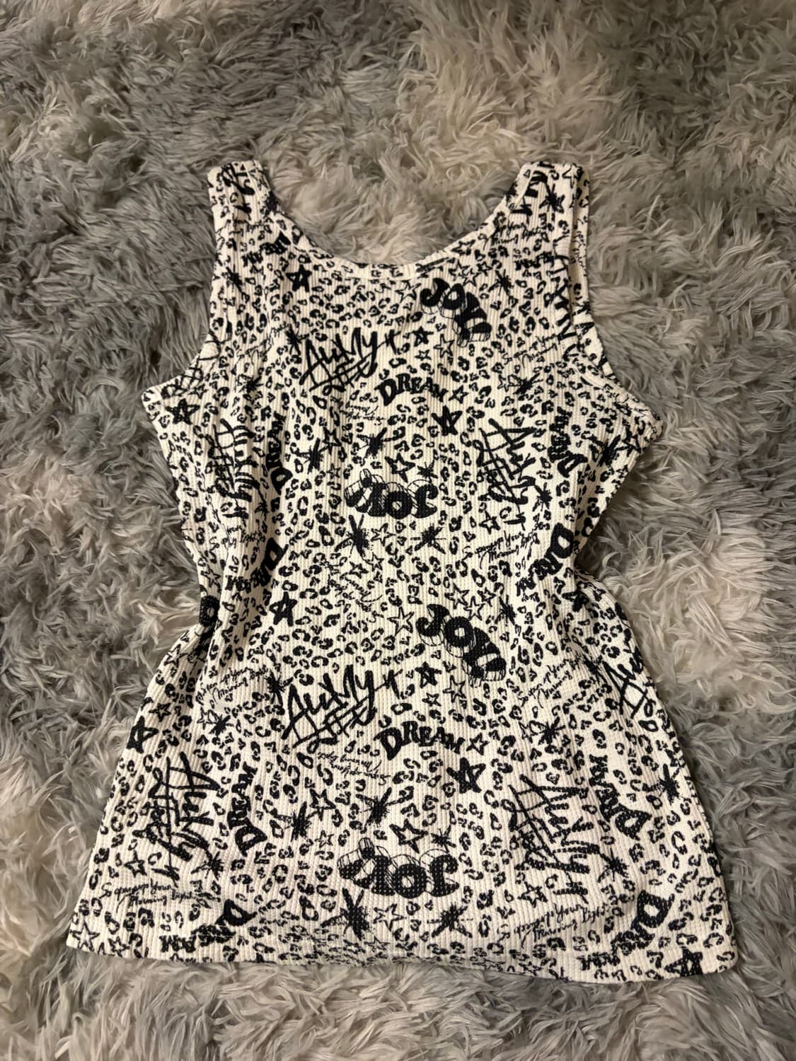 팝무늬 빈티지 골지나시  상품이미지2