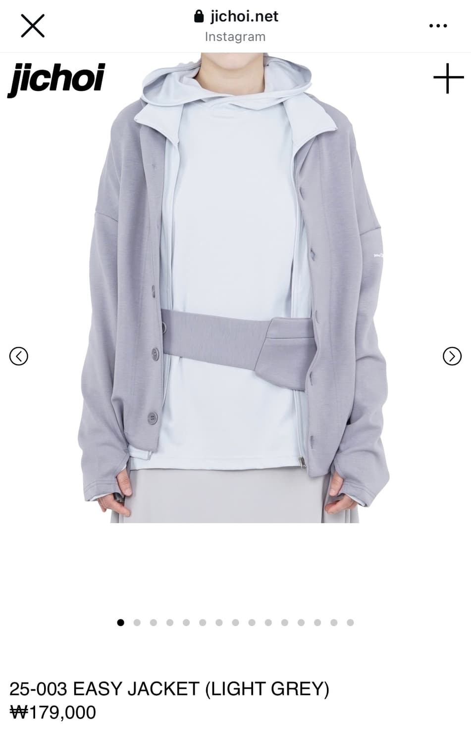 jichoi 25-003 EASY JACKET (LIGHT grey)  상품이미지2