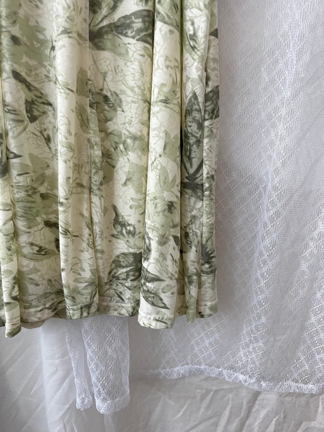 ✷ Green Floral Long Skirt 상품이미지7