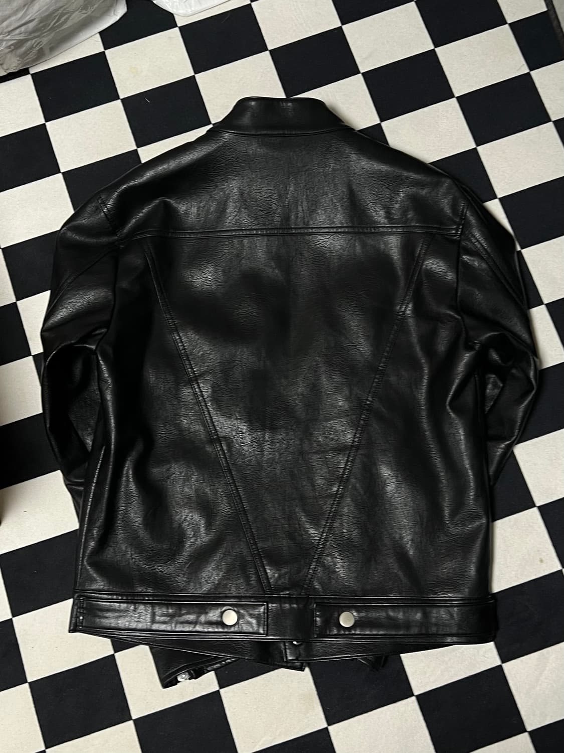 [M] (원가 40) 지즈루이스 레이서 레더 가죽 자켓 블랙 라이더 상품이미지4