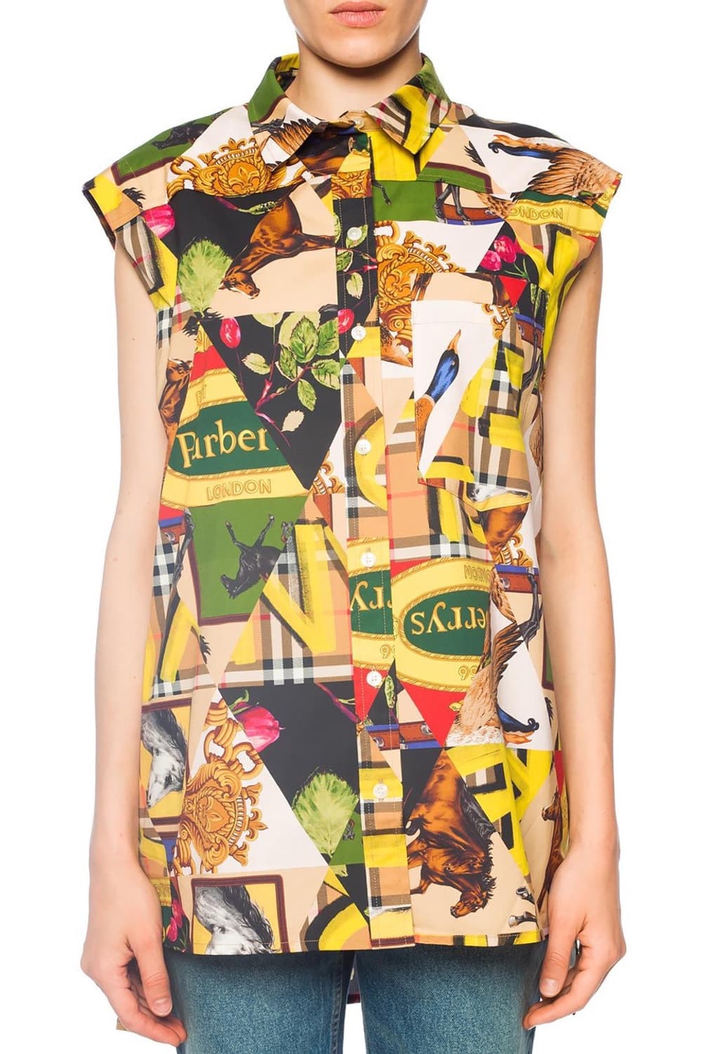 여) 버버리 신형 아카이브 민소매 셔츠 상품이미지2