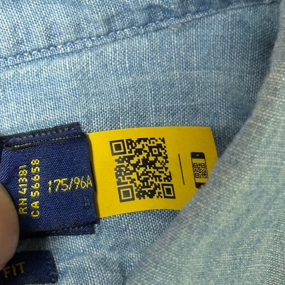 [정품 QR] 폴로 랄프로렌 샴브레이 셔츠 M 상품이미지5