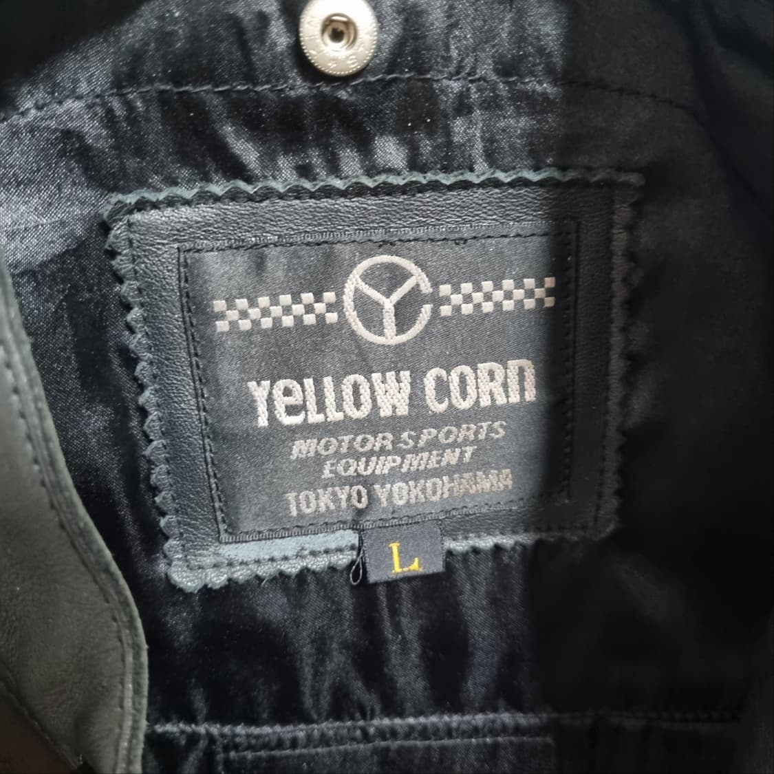 ( L ) YELLOW CORN 옐로우콘 블랙 카우레더 라이더 자켓 상품이미지6