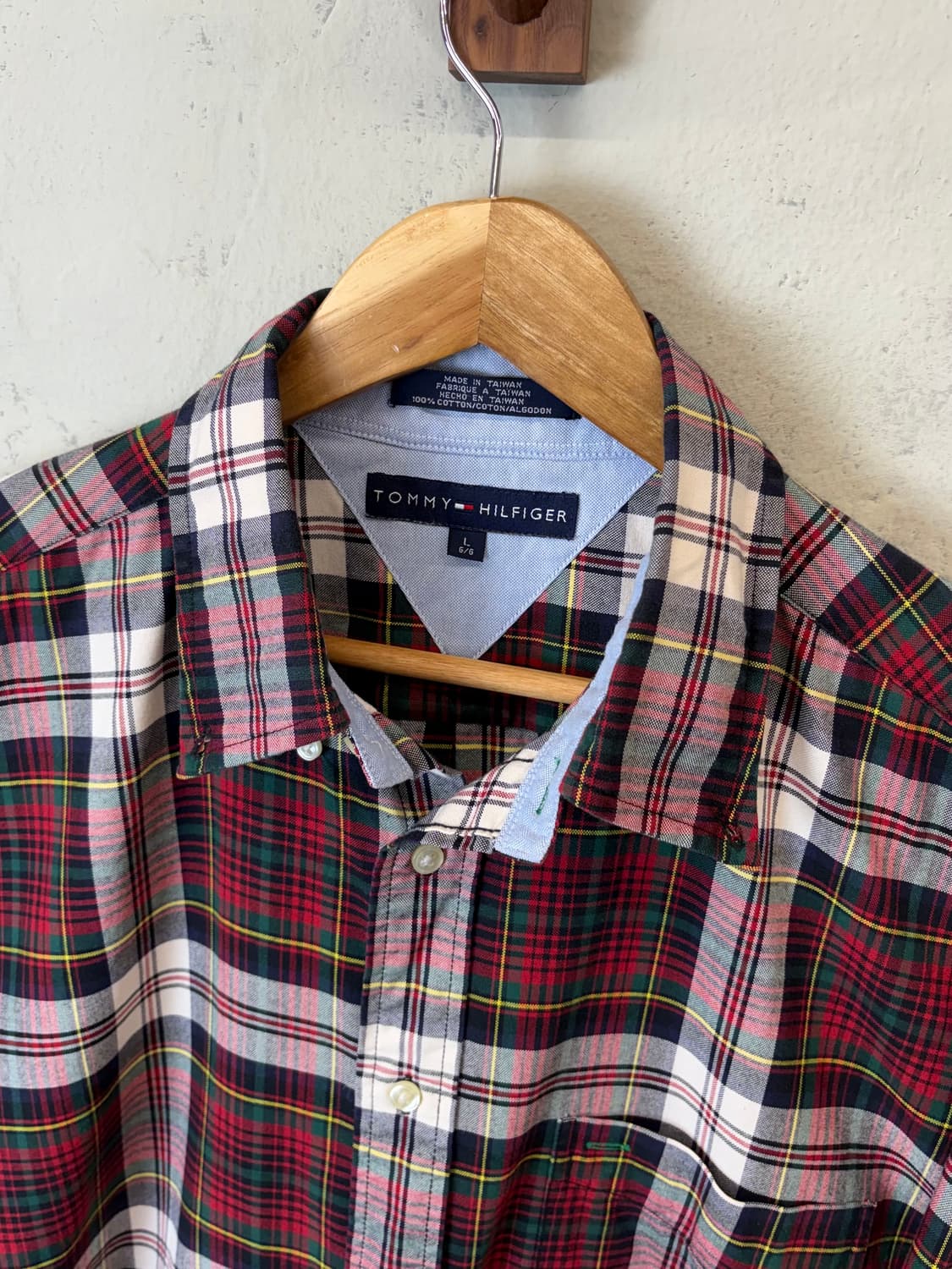 타미힐피거 월계 로고 빈티지 체크 셔츠 상품이미지6