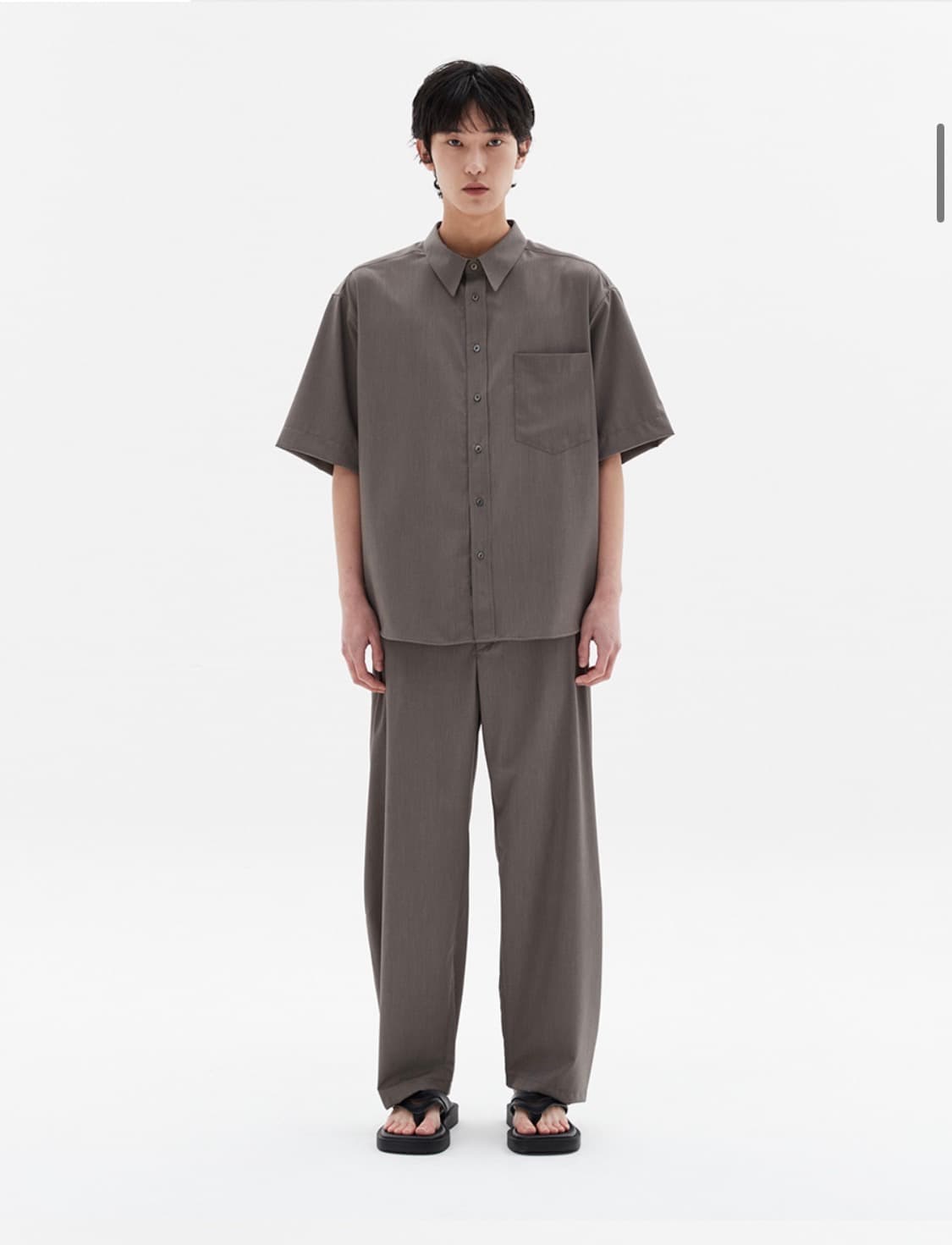 르마드 엘레강트 셋업(하프셔츠,슬랙스) 브라운 상품이미지1