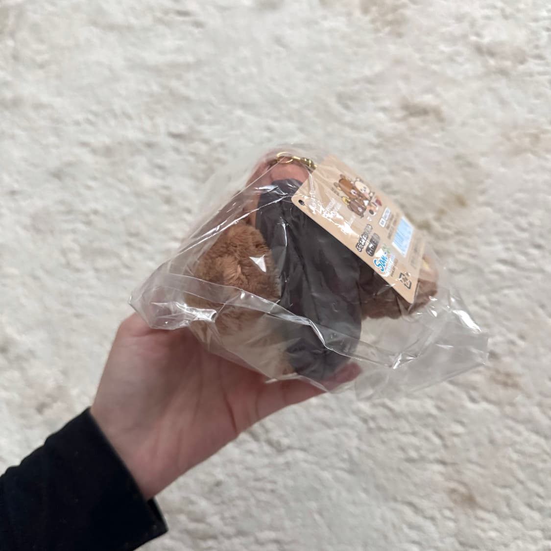 일본 리락쿠마 미스터 도넛 콜라보 인형 키링-차이로이코구마 상품이미지4