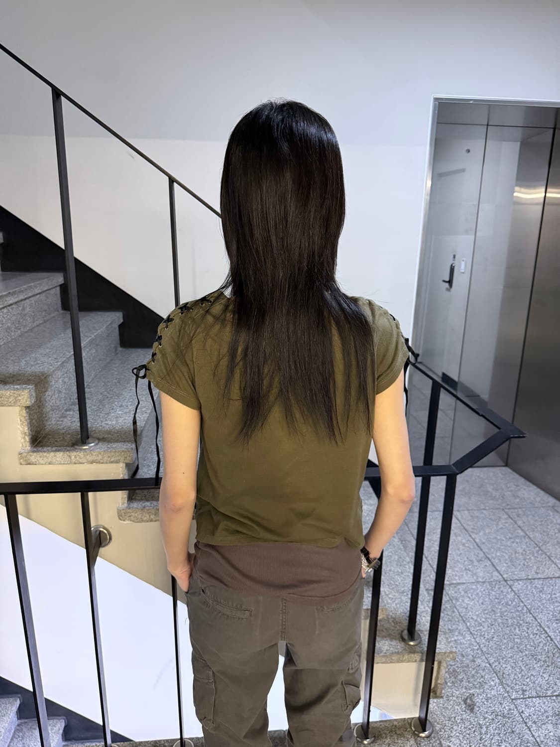 lace up t-shirt 상품이미지3