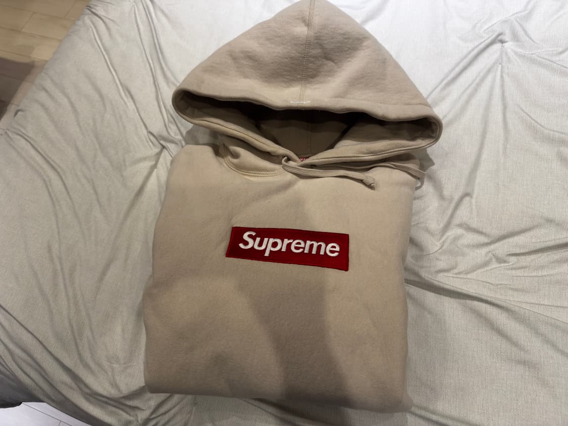 슈프림 2024 박스로고 후드티 스톤 M 상품이미지1