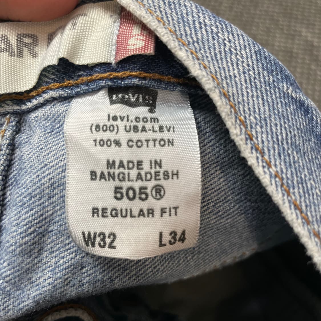 (32) 리바이스 505 00s 32X34 연청 데님 팬츠 레귤러핏 상품이미지4