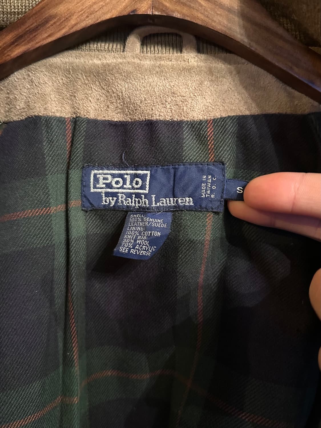 90s 빈티지 폴로 랄프로렌 디트로이트 소가죽 스웨이드 자켓 상품이미지9