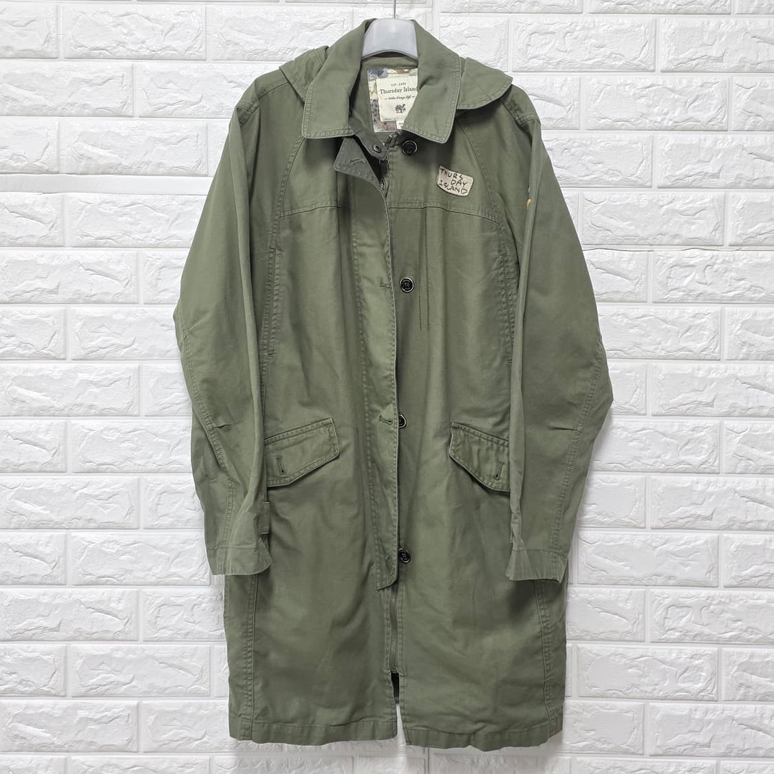 택포_ 써스데이아일랜드 카키 야상 코트 M 상품이미지1