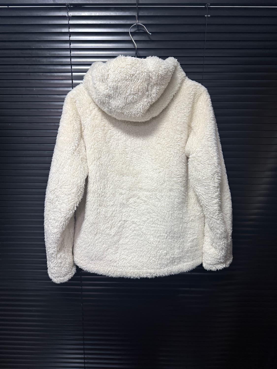 유니클로 털 후리스 플리스 후드 집업 자켓 S 아이보리 보온 후디 90  상품이미지4