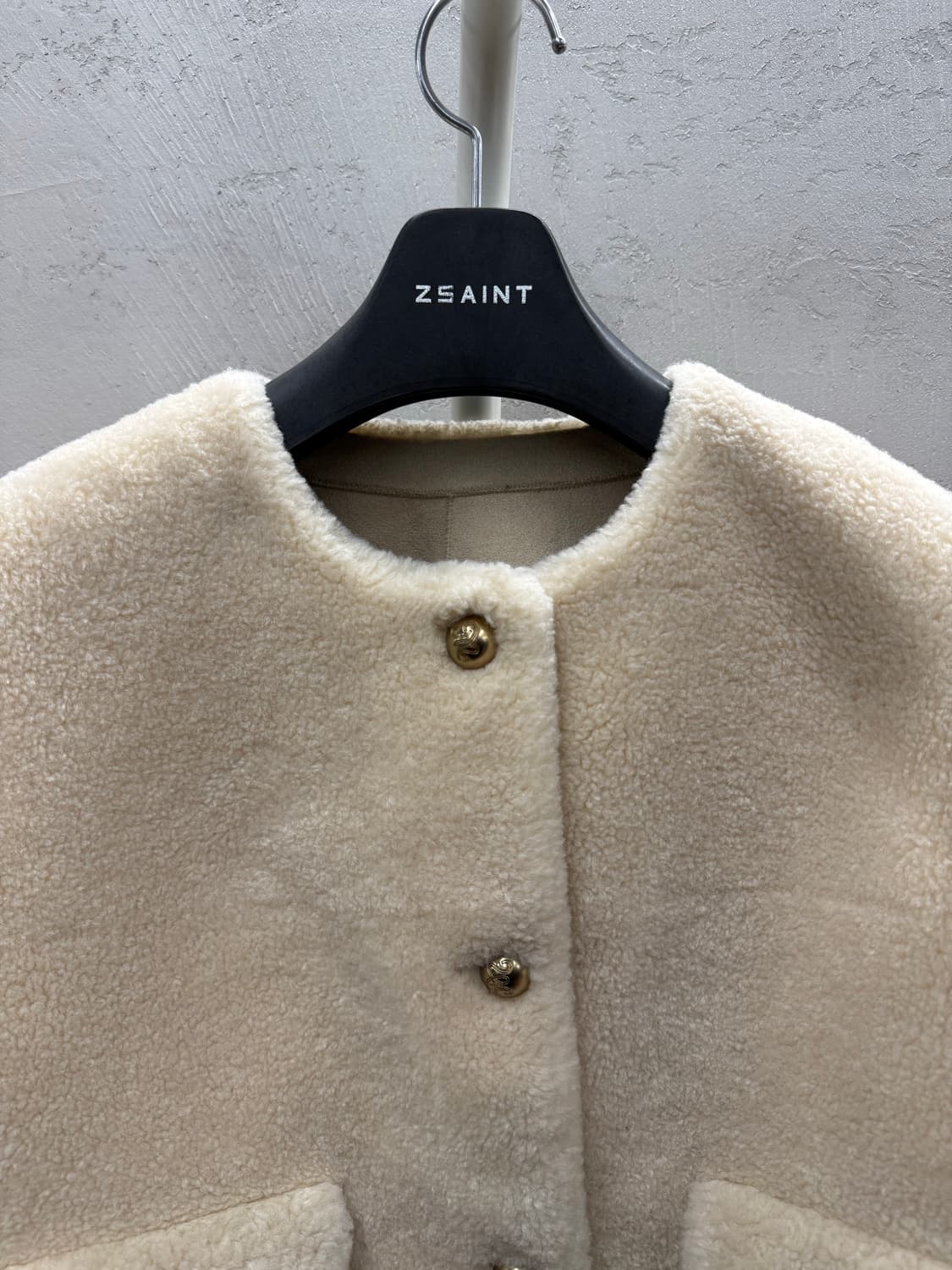 MONGDOL 몽돌 리버시블 스웨이드 무스탕 베이지 S 상품이미지6