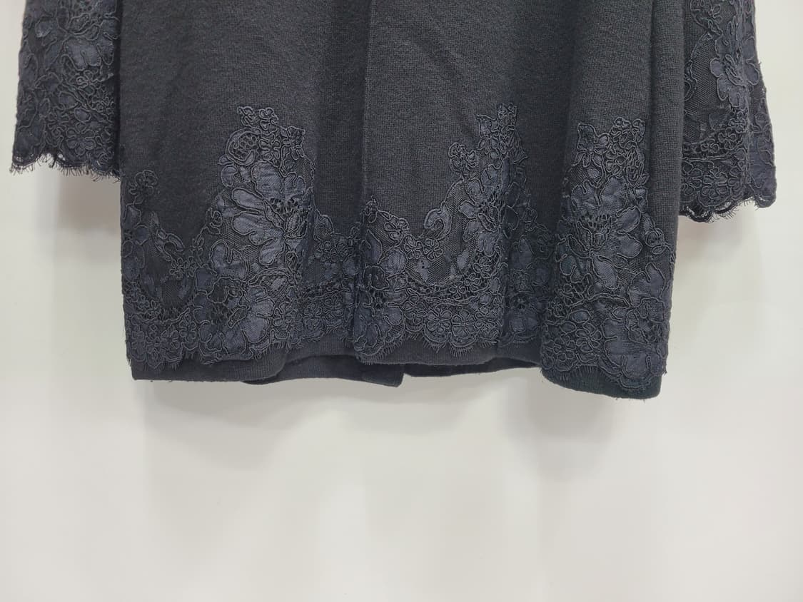 GIVY 기비 레이스 자수 포인트 울 가디건 /  여 54호(85) 블랙 상품이미지7