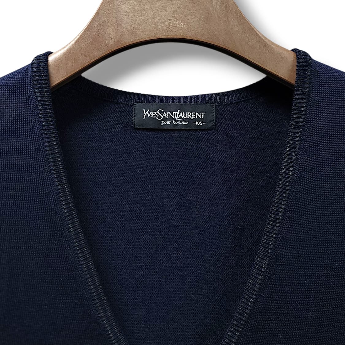 [105] 생로랑 YSL 블랙 빈티지 울 니트 조끼 상품이미지7