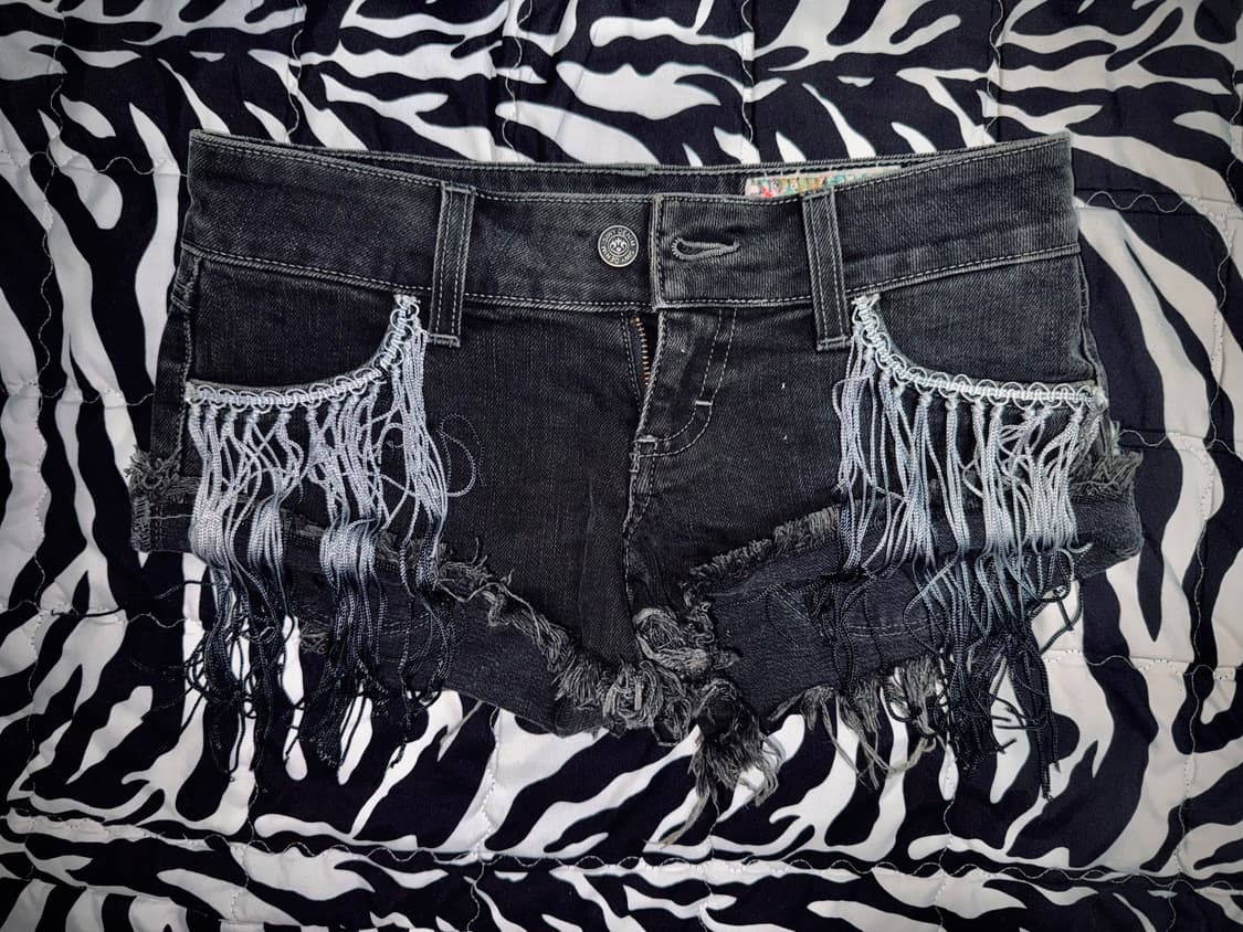 씨위 프린지 갸루 데님 쇼츠 상품이미지1