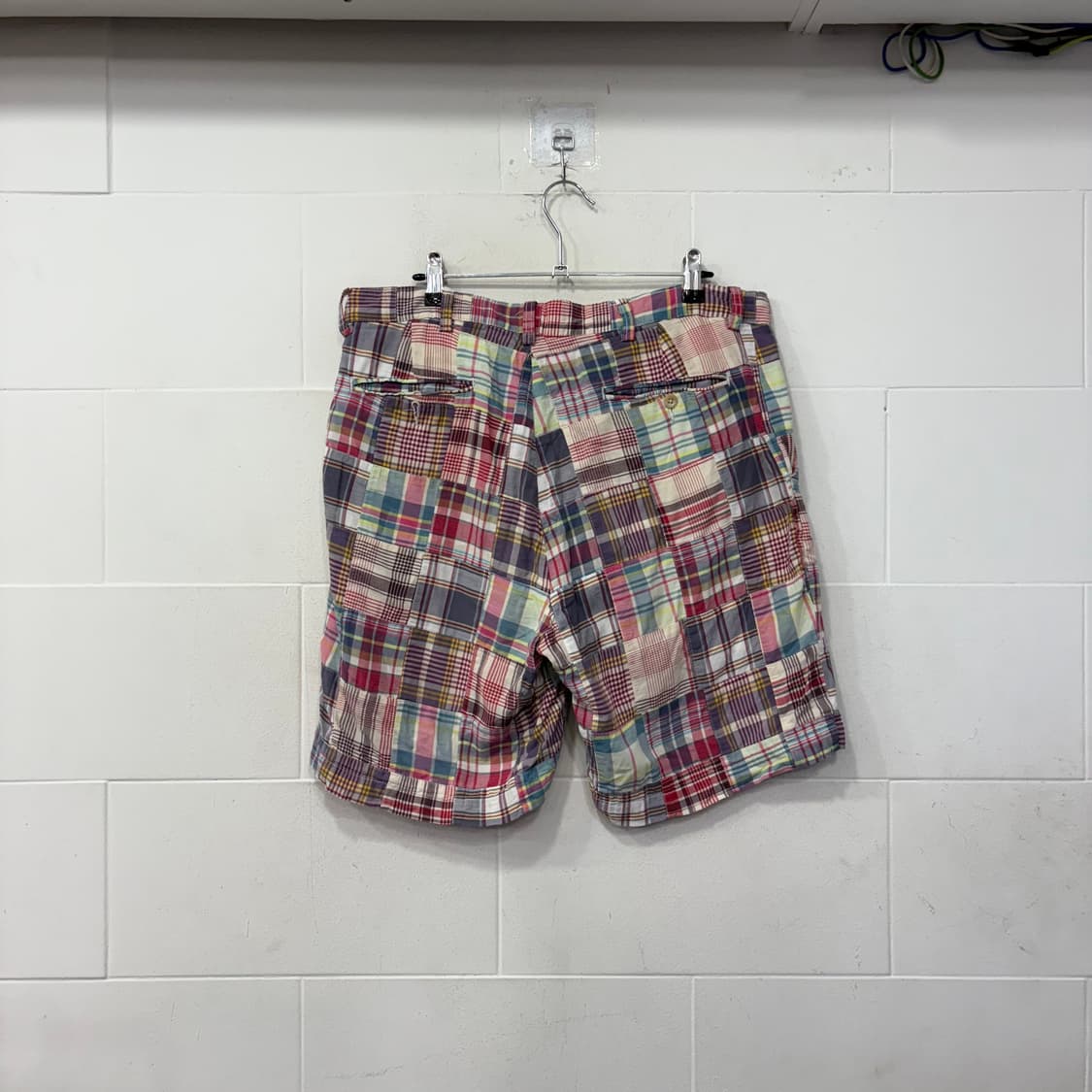 폴로 랄프로렌 패치워크 체크 반바지 상품이미지4