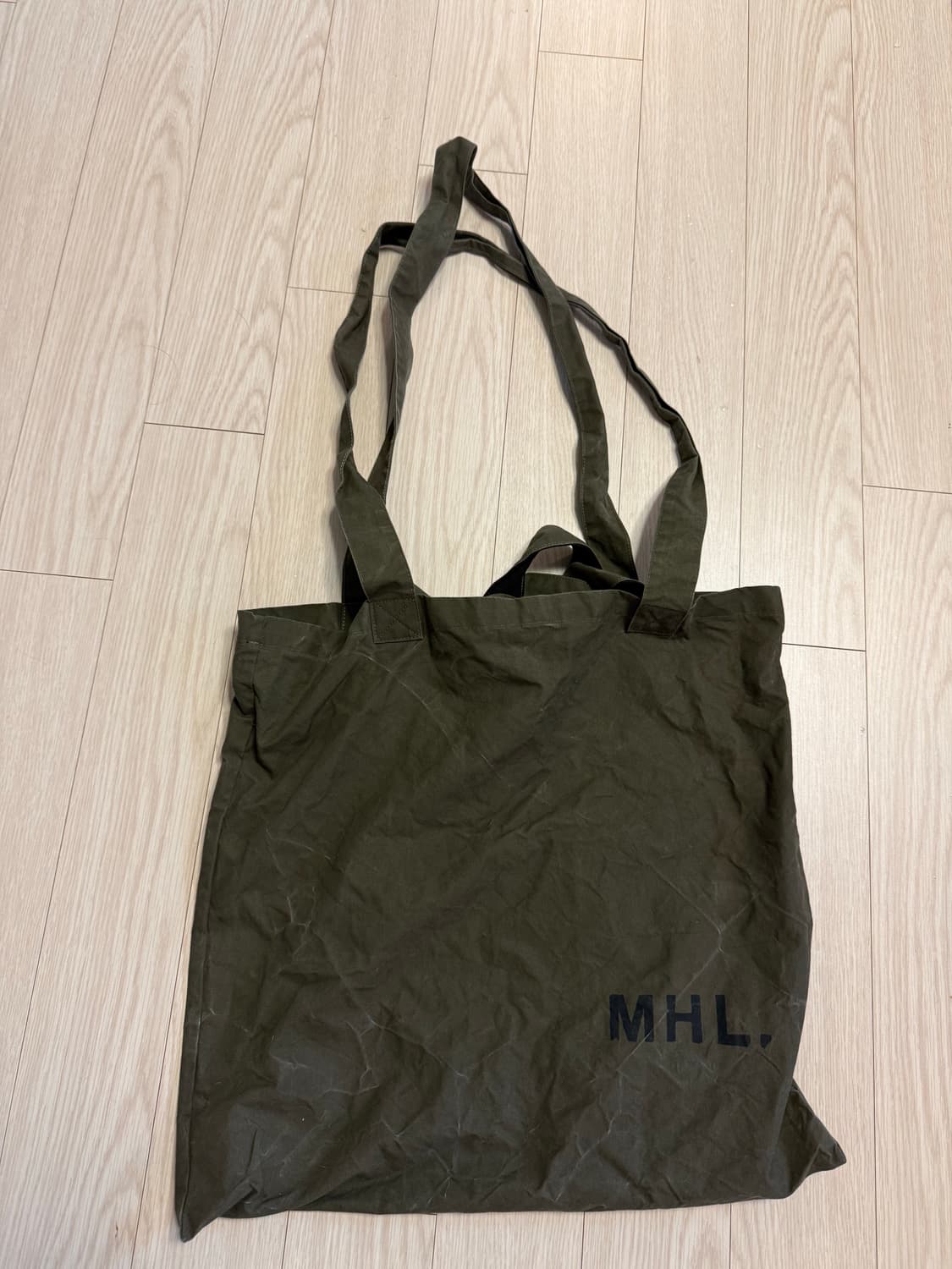 MHL 왁스 캔버스 토트백 상품이미지1
