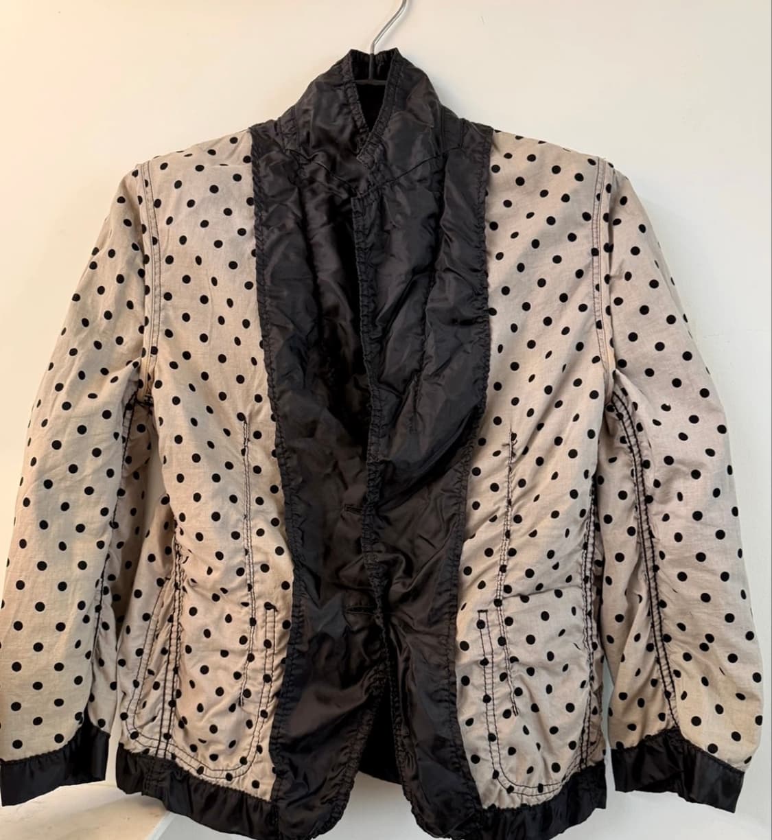 꼼데가르송 트리콧 블랙 리버시블 도트 자켓 상품이미지2