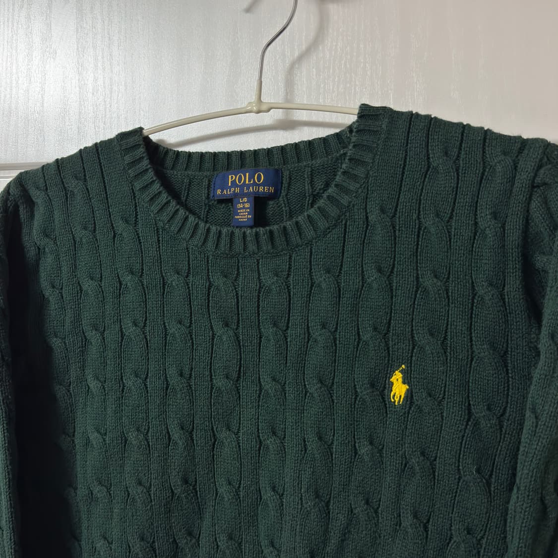 폴로 랄프로렌 초록 꽈배기 니트 상품이미지3