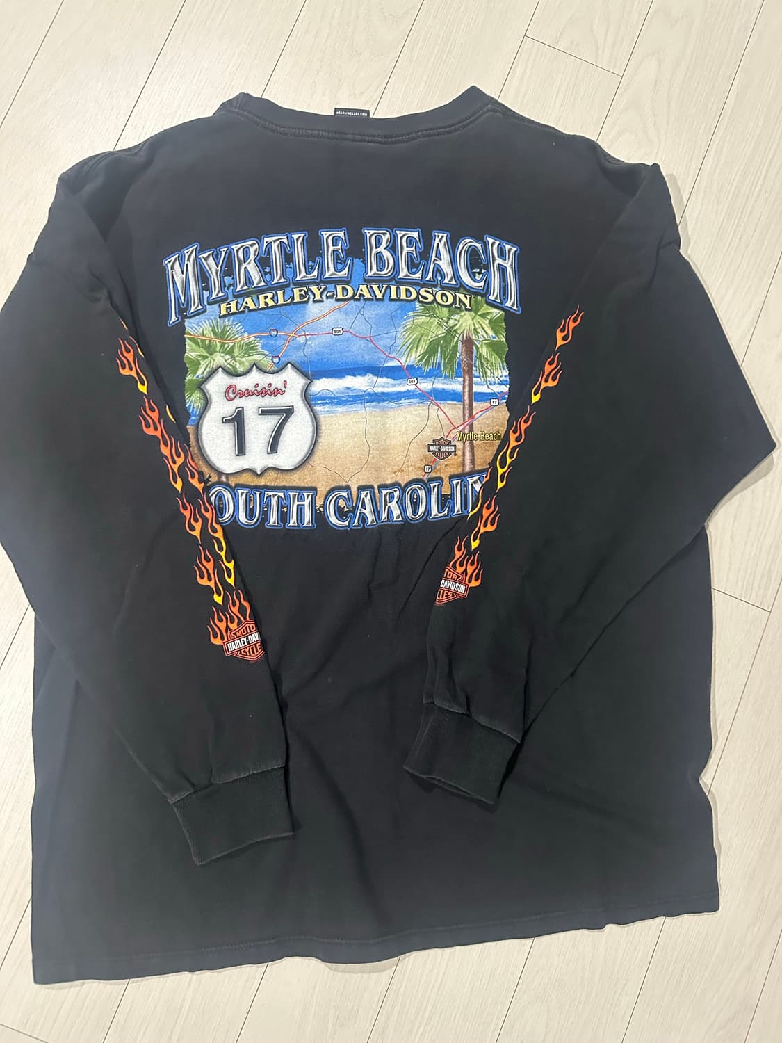 2000 할리데이비슨 플레임 롱 슬리브 made in usa 상품이미지2