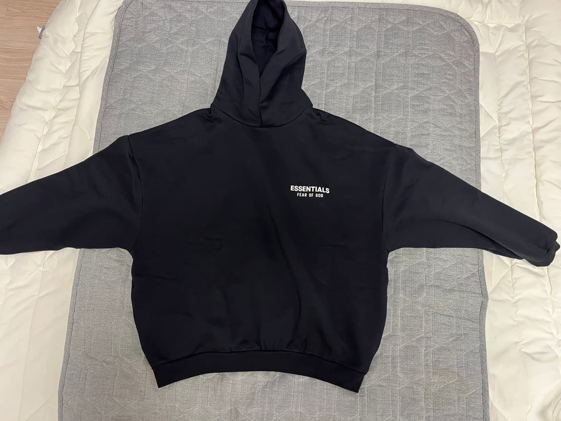 피어오브갓 에센셜 블랙 후드티 L 24FW 상품이미지1