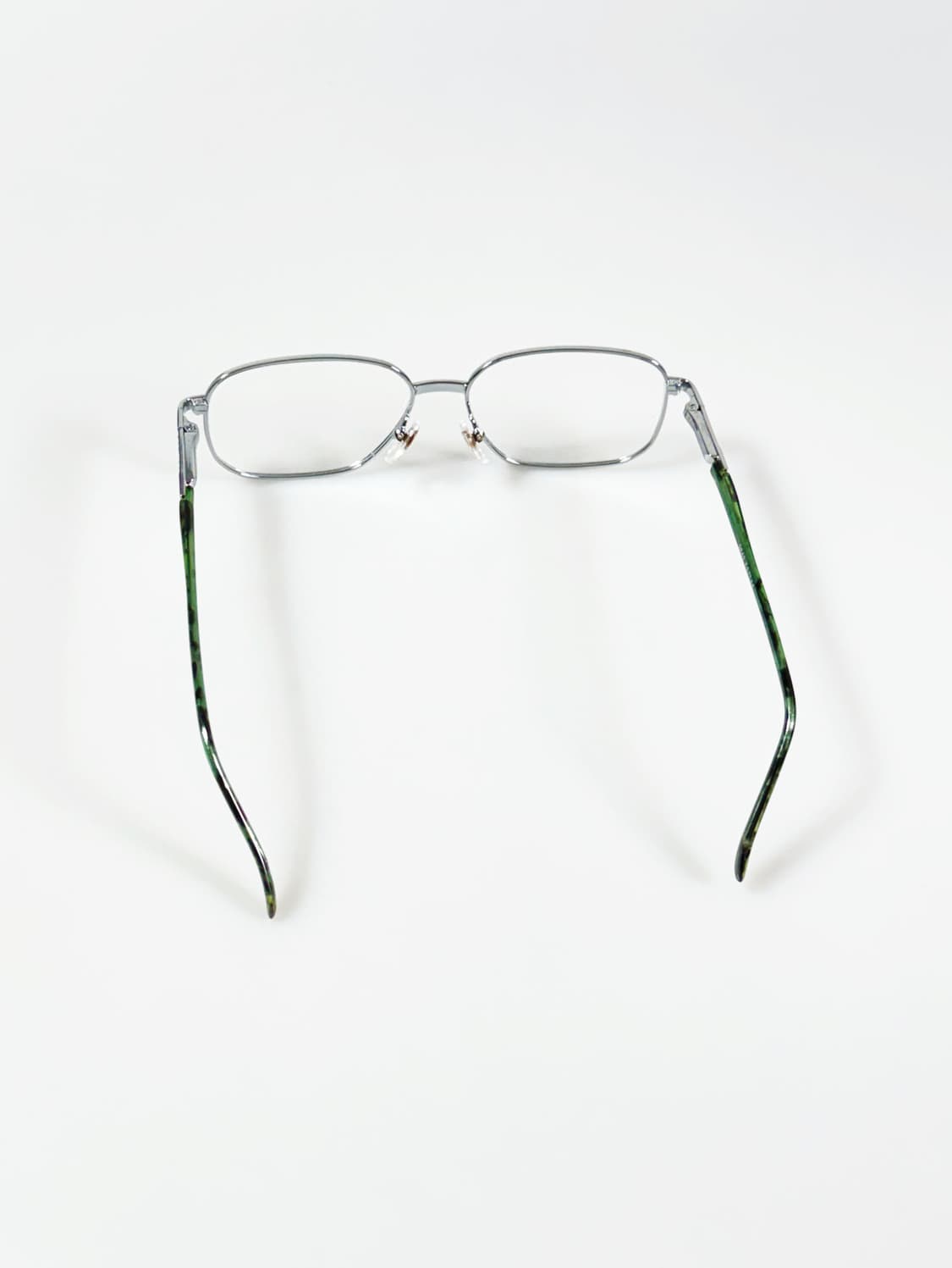90s 실버 메탈 슬림 스퀘어 프레임 빈티지 안경 상품이미지5