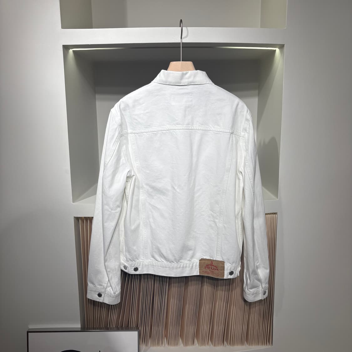 2XL / 프라다 불 데님 화이트 트러커자켓 상품이미지2