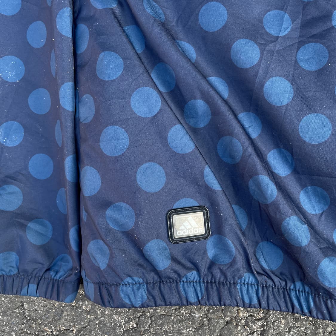 아디다스 대대장 땡땡이 도트 핑크 로고 바람막이 y2k 트랙자켓 L 상품이미지6