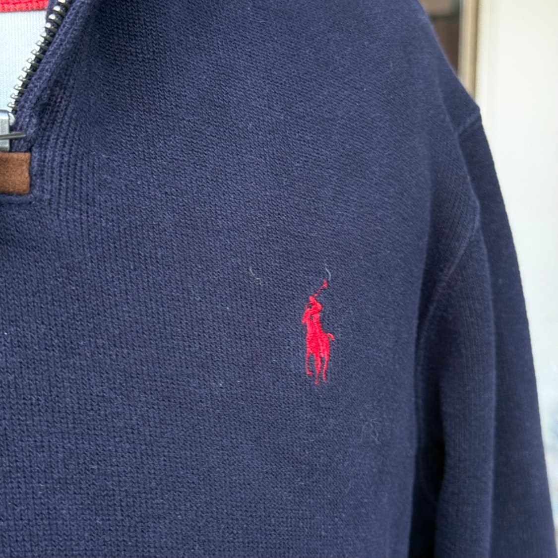 90's 폴로 랄프로렌 쿼터집업 풀오버 M 상품이미지8