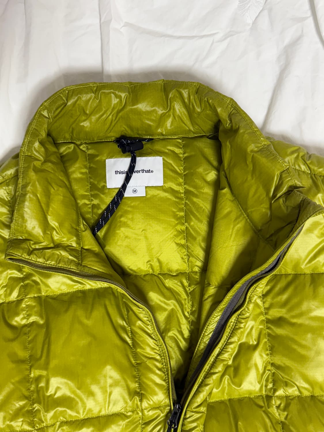 디스이즈네버댓 퍼텍스 라이트 다운 자켓 올리브 옐로우 M 상품이미지4