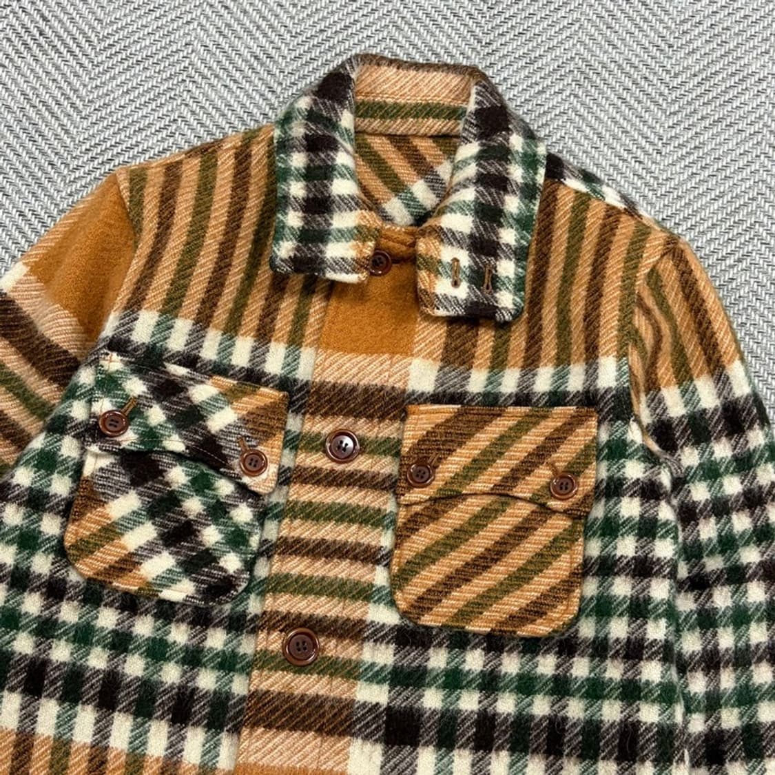 90s VAN Jacket 울 체크 자켓 v3146 상품이미지3