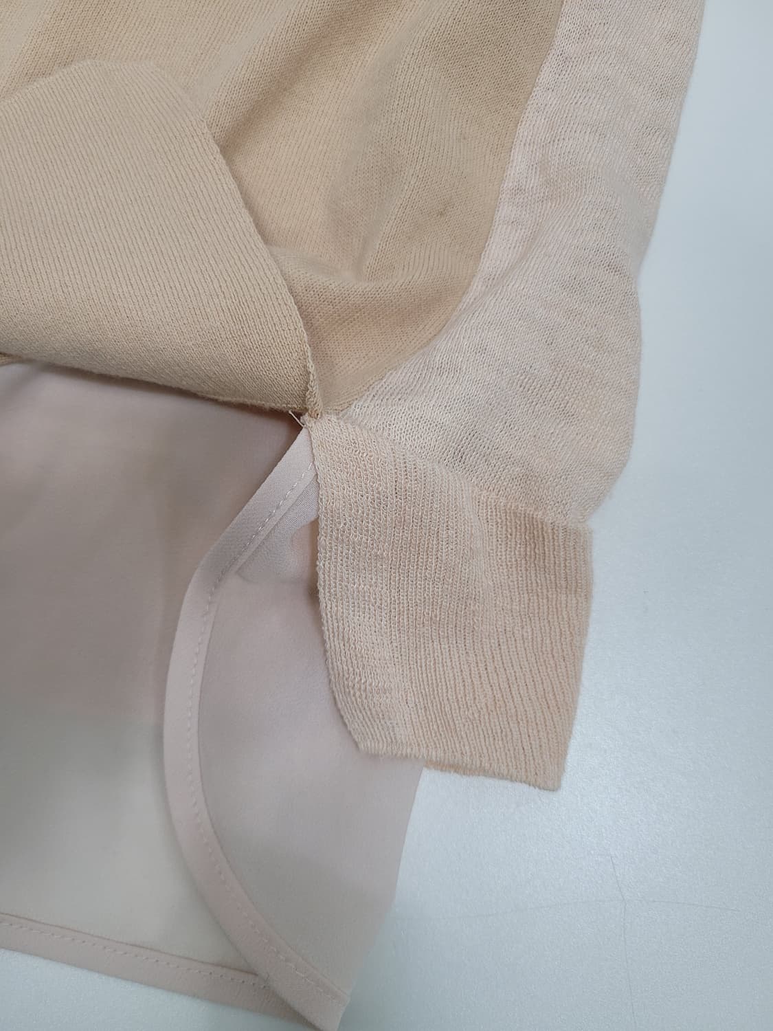 KUHO 구호 면 린넨 반팔 티셔츠 블라우스 / 여 85 아이보리
 상품이미지6