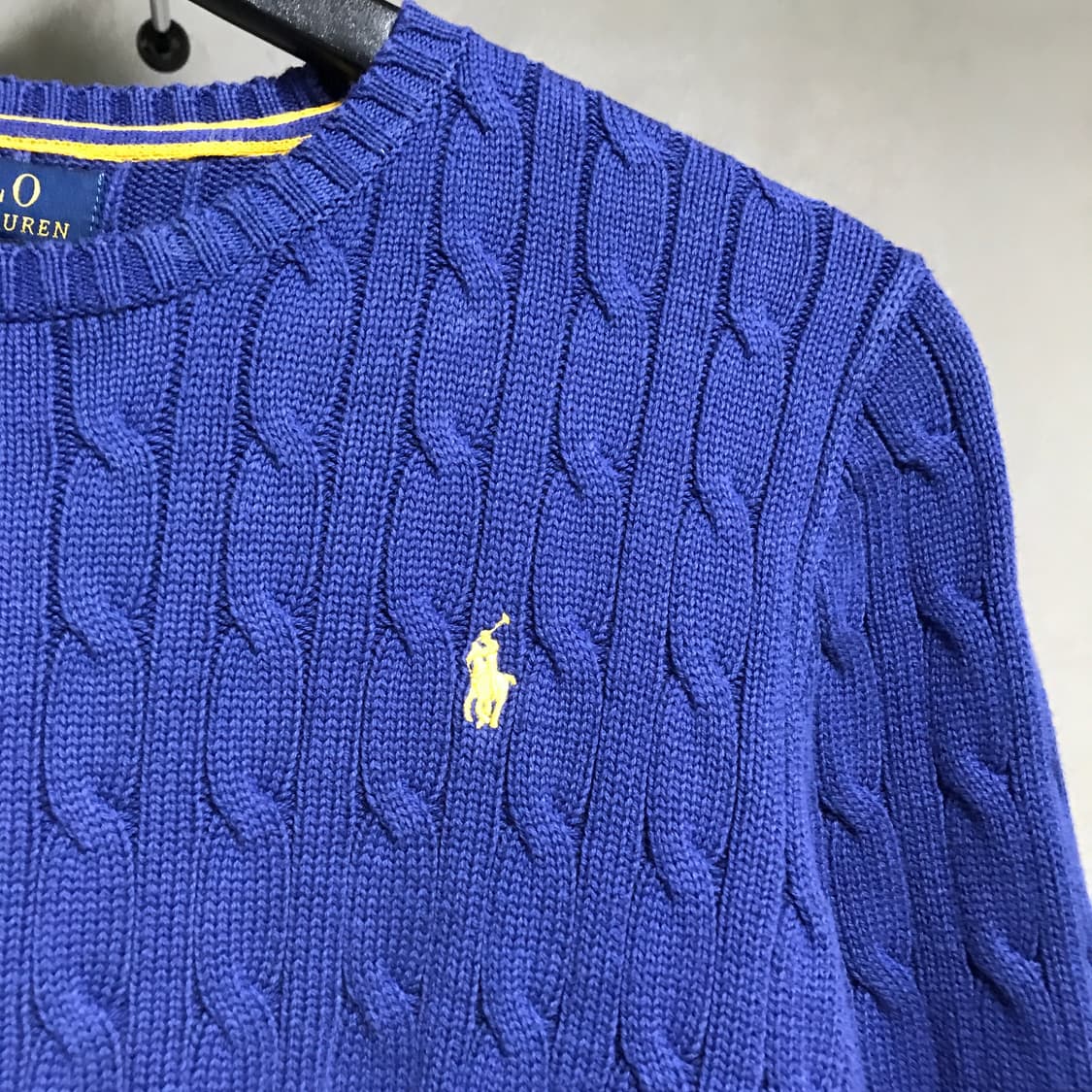 폴로 랄프로렌 케이블 니트 블루 L14-16(W) 상품이미지4