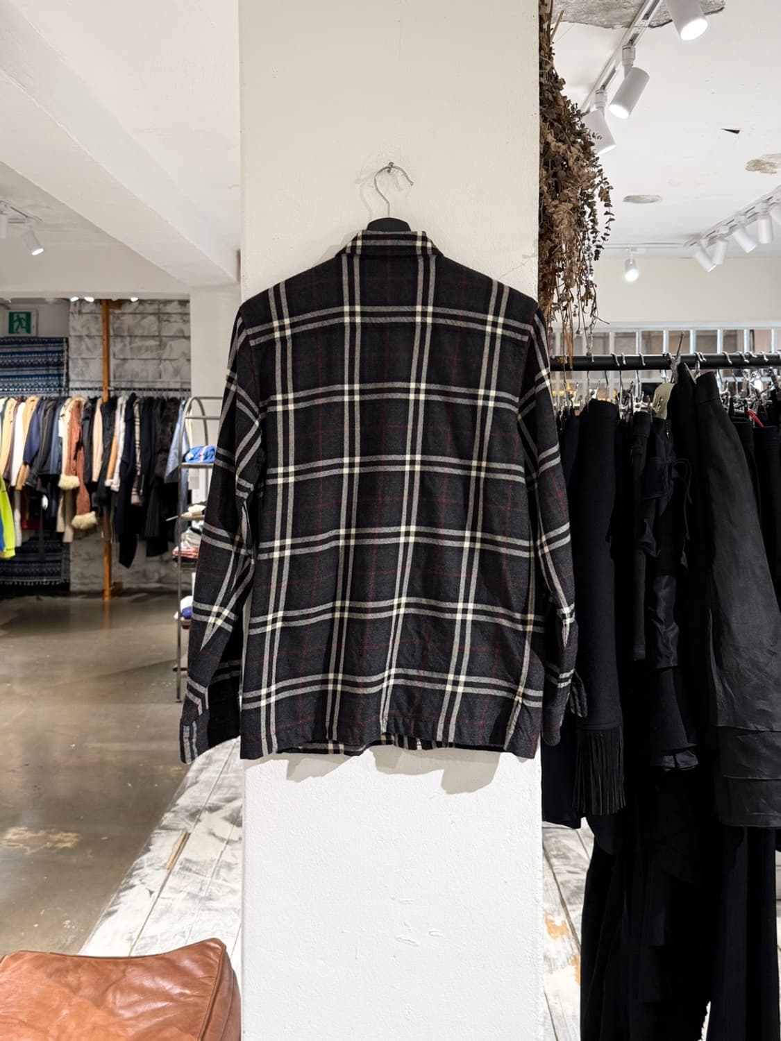 로렌 랄프로렌 차콜 체크 울 집업 셔츠 자켓 상품이미지6