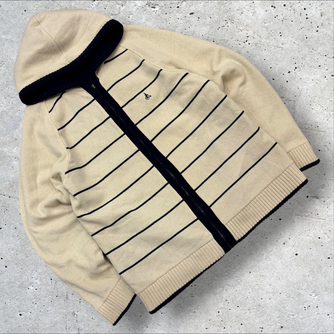 [100] 02s 빈폴 리버시블 네이비 후드 니트 집업 B236 상품이미지3