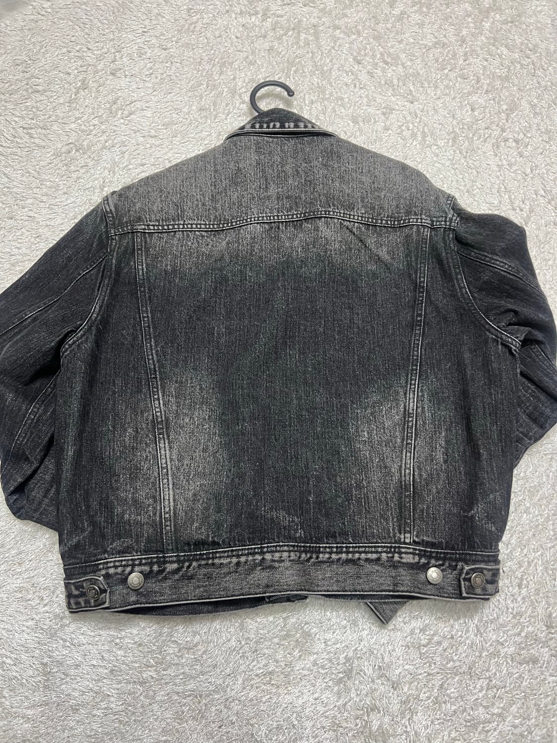 [48] 엘무드 마틴데님 트러커자켓 고스트블랙 상품이미지4