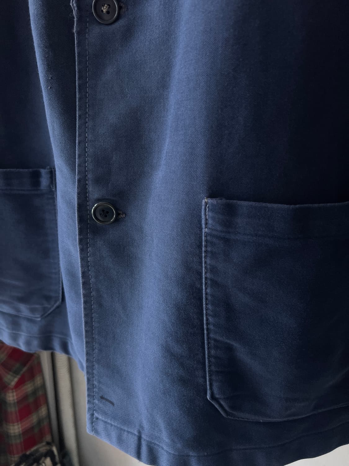 [M]90's 빈티지 워싱 몰스킨 프렌치 워크 자켓 상품이미지5