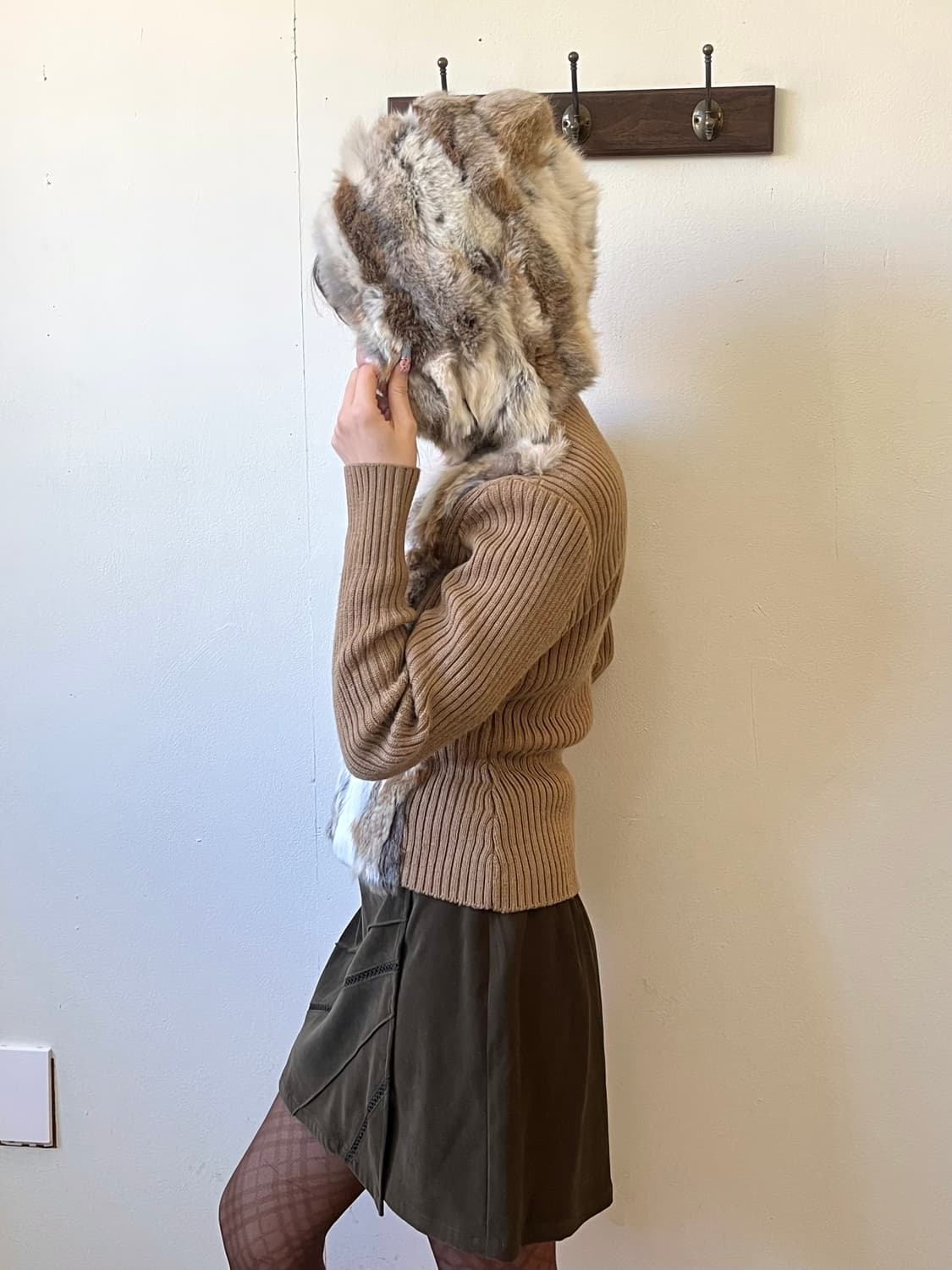 clear 페이크 퍼 후드 자켓  상품이미지10