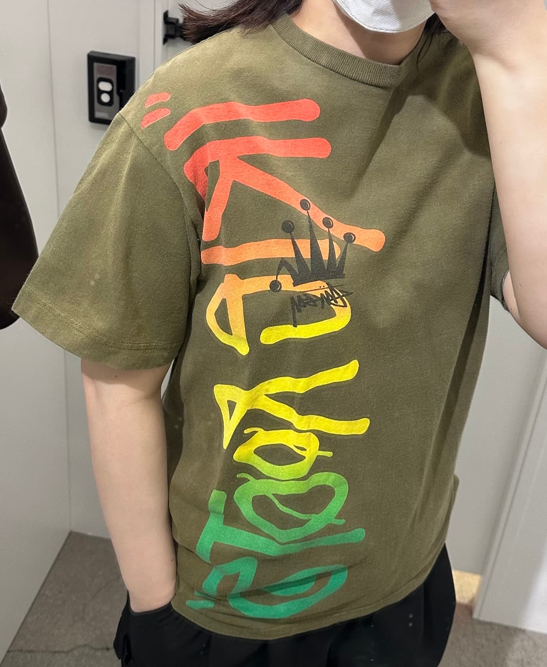 스투시 카키 반팔티💚 상품이미지3