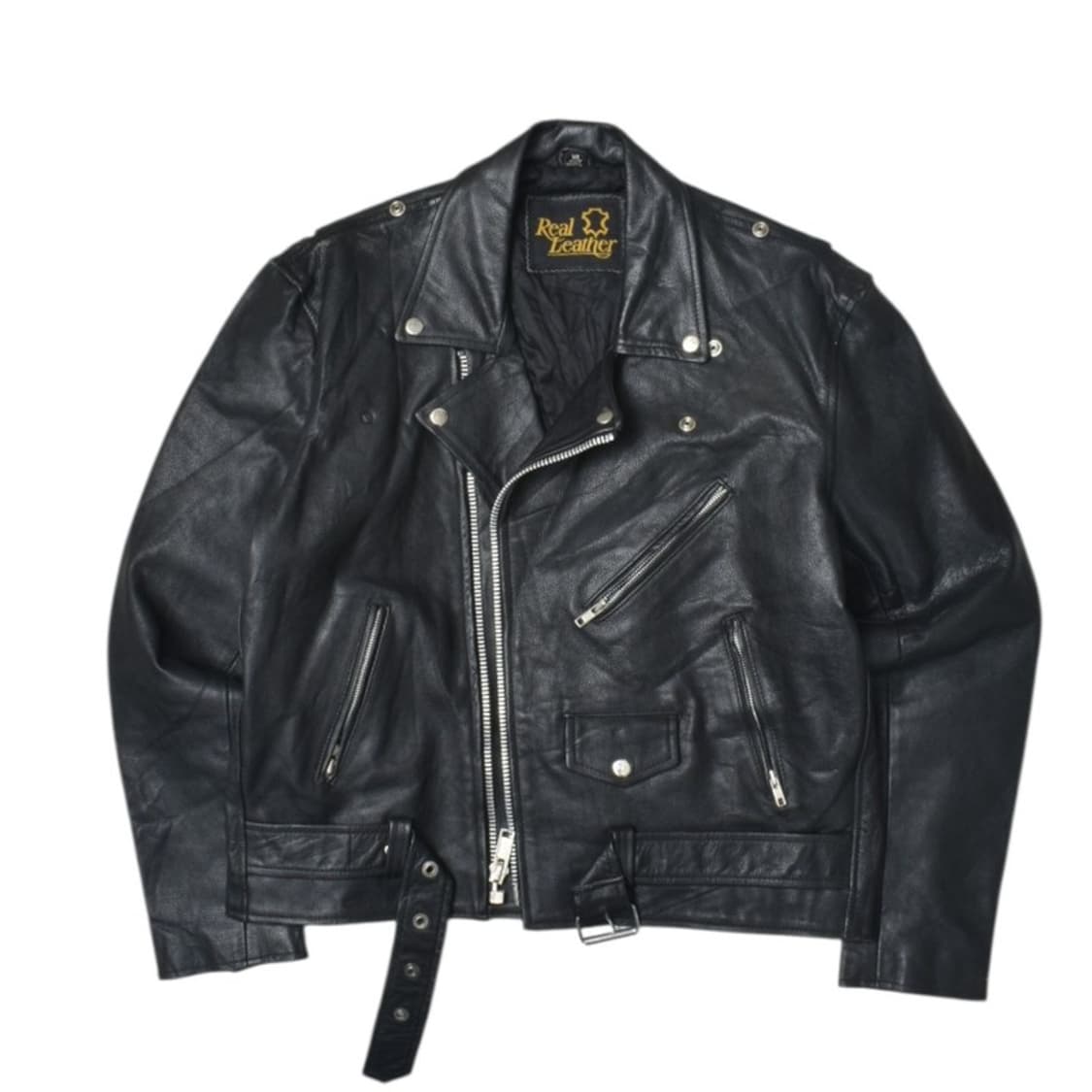 90S 리얼 레더 라이더 가죽 자켓 XL N1159 상품이미지3