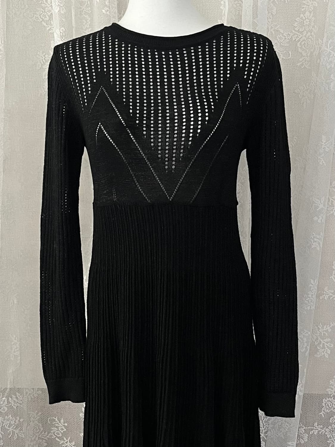 S) 빔바이롤라 니트 롱 원피스 블랙 상품이미지3