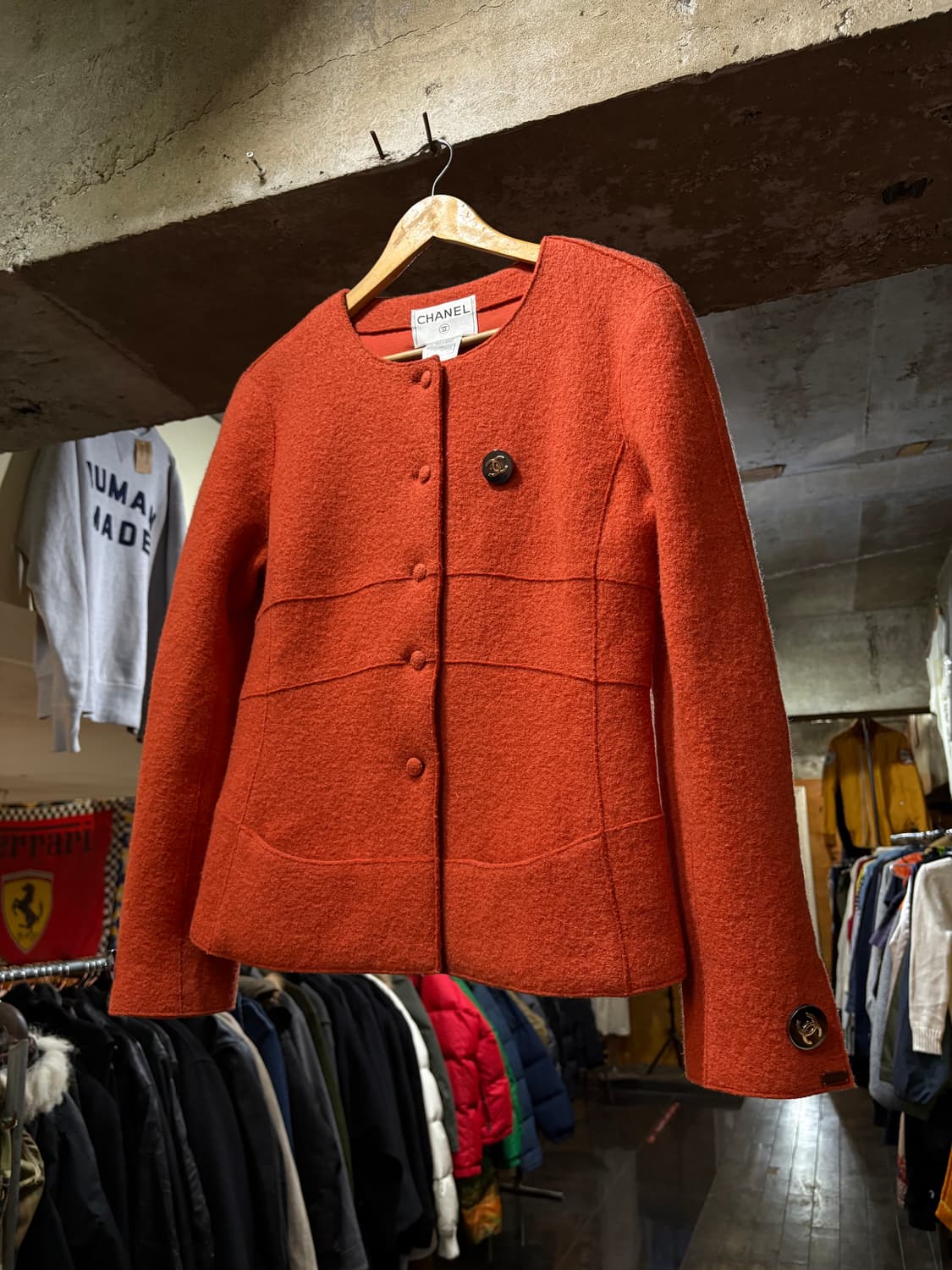 1999 Chanel 샤넬 울 포인트 컬러 자켓 42 상품이미지5